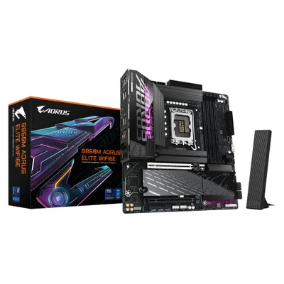 Placa Mãe Gigabyte B860m Aorus Elite Wifi6e LGA  1851 4xDDR5 Intel B860 Express Matx