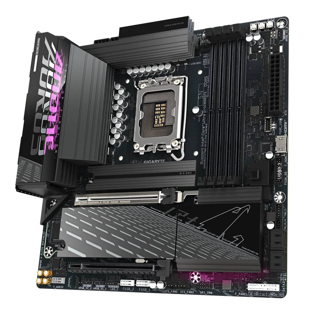 Placa Mãe Gigabyte B860m Aorus Elite Wifi6e LGA  1851 4xDDR5 Intel B860 Express Matx 6