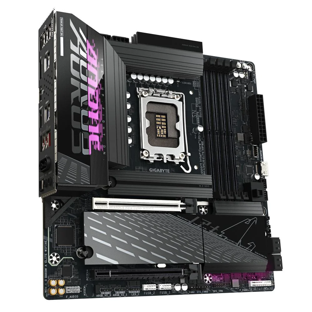 Placa Mãe Gigabyte B860m Aorus Elite Wifi6e LGA  1851 4xDDR5 Intel B860 Express Matx 8