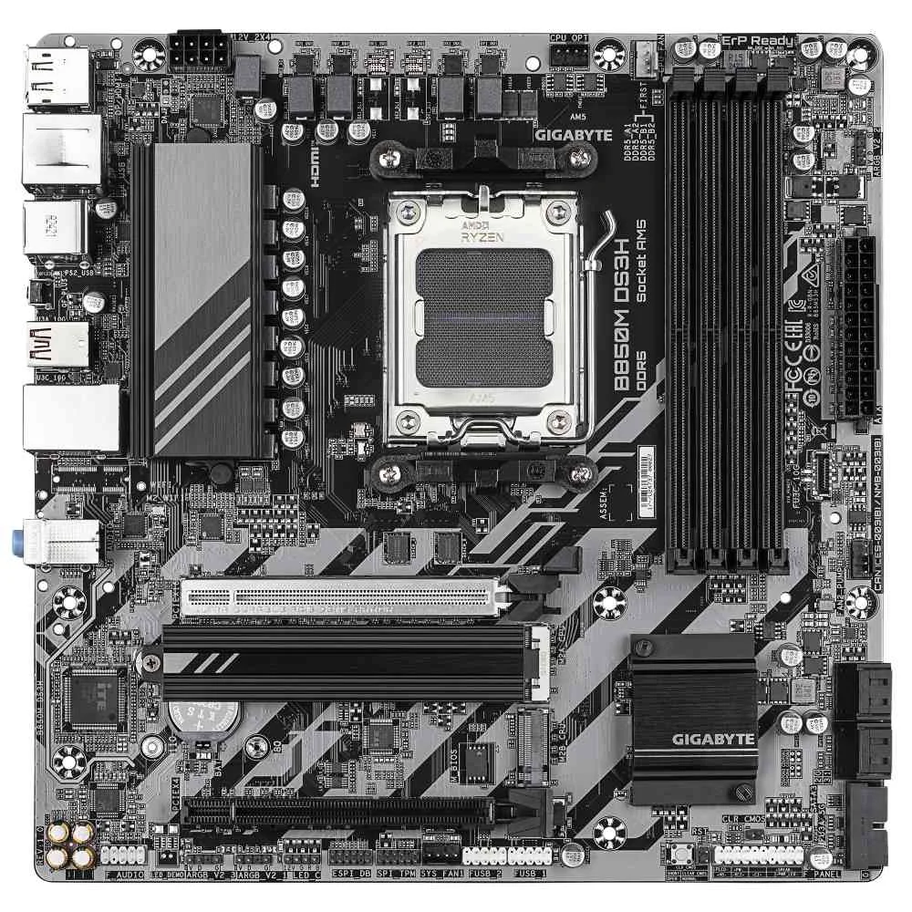 Placa Mãe Gigabyte B850m Ds3h Am5 4xDDR5 B850m Ds3h Matx 7