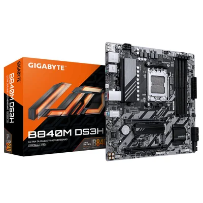 Placa Mãe Gigabyte B840m Ds3h Am5 4xDDR5 Amd B840 Matx