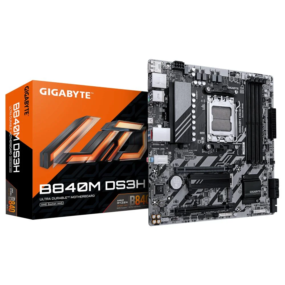 Placa Mãe Gigabyte B840m Ds3h Am5 4xDDR5 Amd B840 Matx