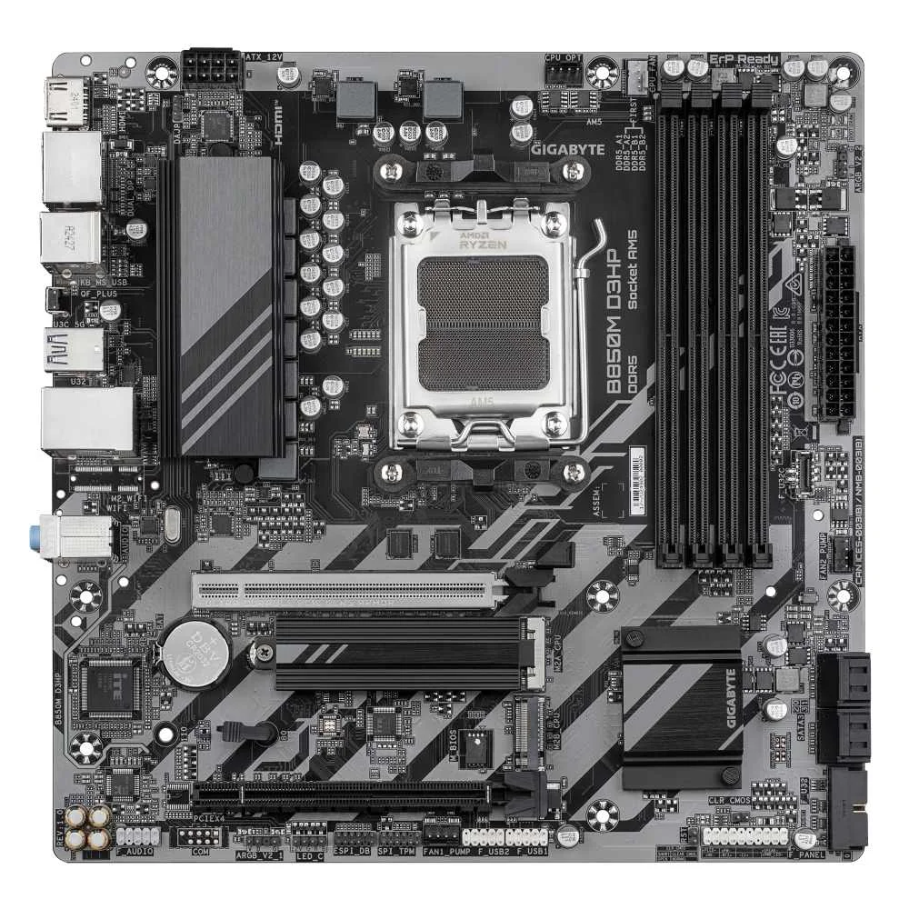 Placa Mãe Gigabyte B850m D3hp Am5 4xDDR5 Amd B850 Matx 7