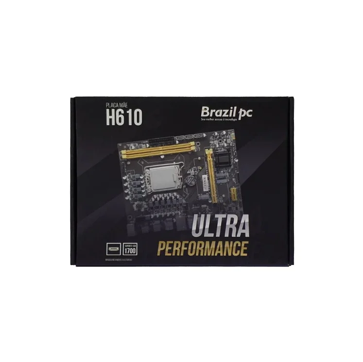 Placa Mãe Brazilpc 1700 Bpc-h610m.2-tg (2xDDR4/2xhdmi/dp/m.2/2xusb3.0/rede 1000m) Box 5