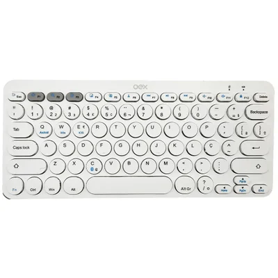 Teclado Bluetooth Retro Plus Tc510 Oex Branco