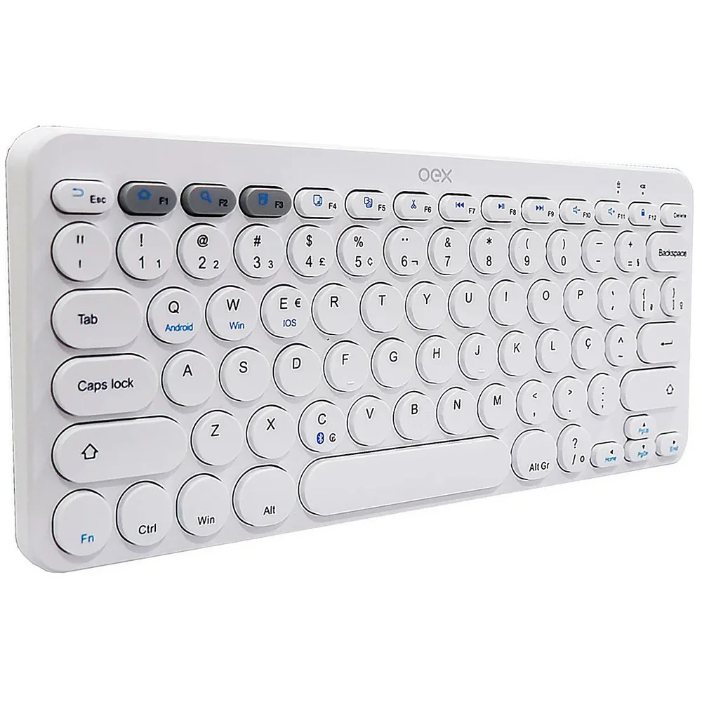 Imagem 2 de 3 do produto Teclado Bluetooth Retro Plus Tc510 Oex Branco
