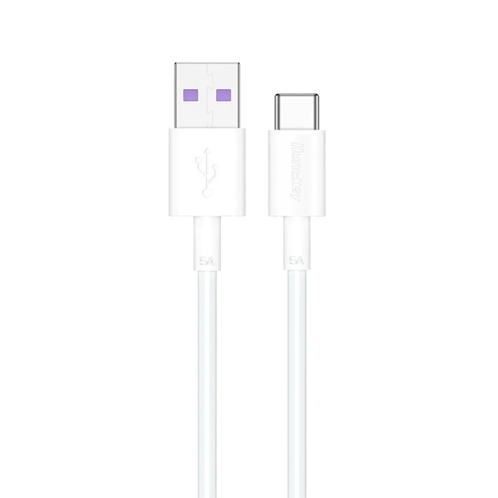 Imagem 4 de 5 do produto Cabo Usb A P/usb C Huntkey Macho Máx. 5a 1.2metro Branco