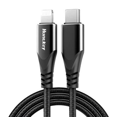 Cabo Usb C P/lightning Huntkey Macho/macho 2metros Preto