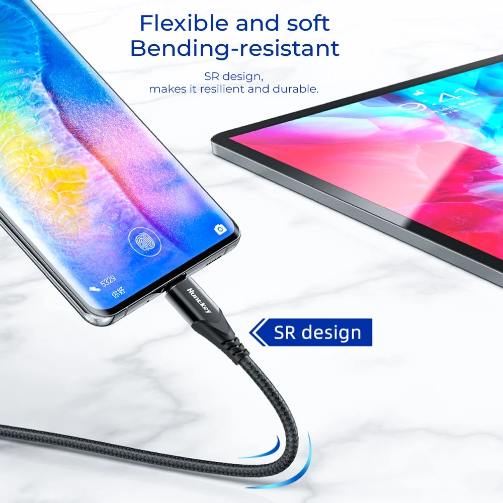 Imagem 3 de 5 do produto Cabo Usb C Huntkey Máx.5a Macho/macho 2 Metros Preto