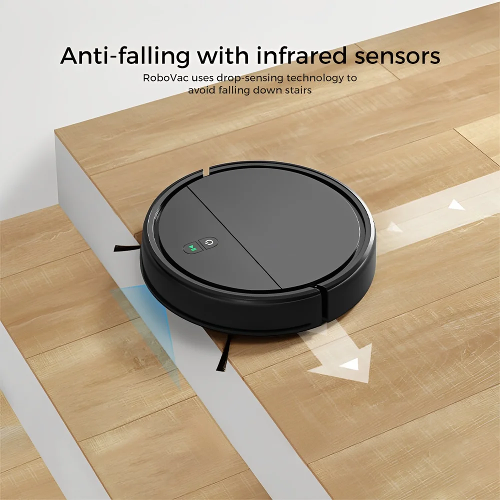 Imagem 3 de 5 do produto Life Robô Aspirador De Pó Inteligente Limpeza Casa Preto