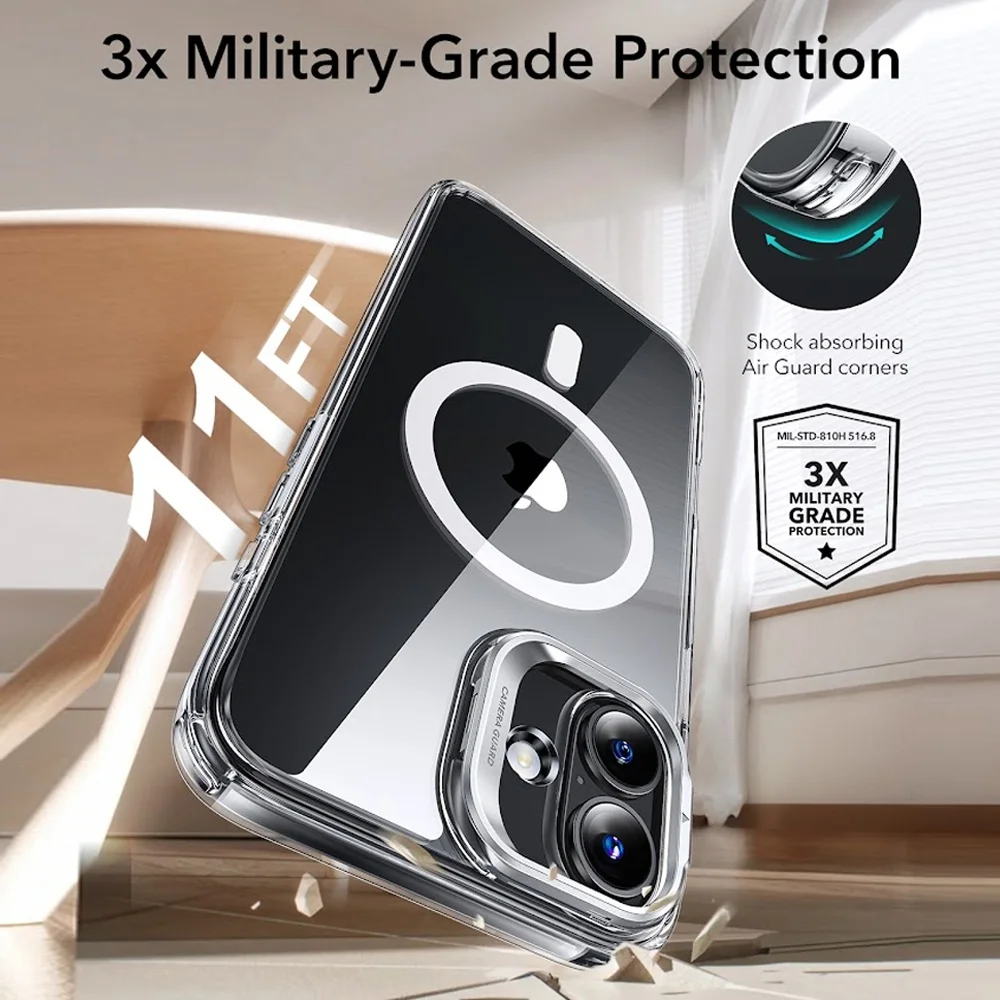 Imagem 2 de 5 do produto Capa P/iphone 16 Esr Classic Suporte Stash Transparente