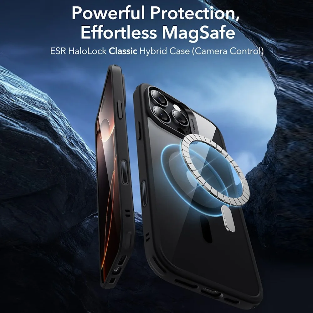 Imagem 4 de 5 do produto Capa Iphone 16 Pro Max Esr Com Botão Câmera Preto Clear