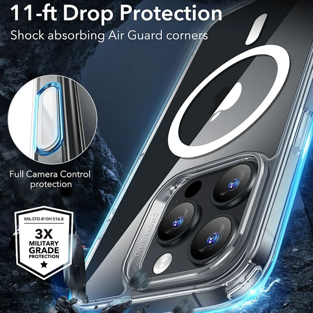 Imagem 2 de 5 do produto Capa Iphone 16 Pro Max Esr Com Botão Câmera Transparente