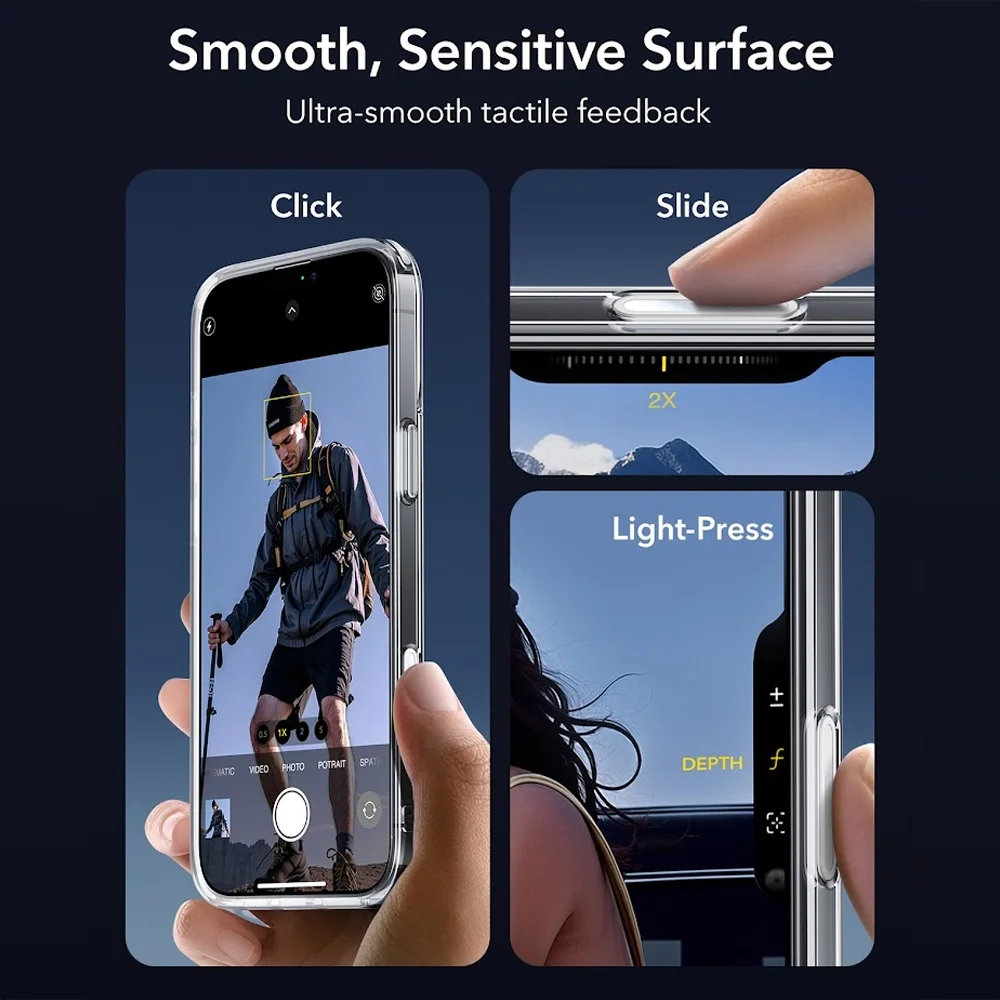 Imagem 3 de 5 do produto Capa Iphone 16 Pro Max Esr Com Botão Câmera Transparente