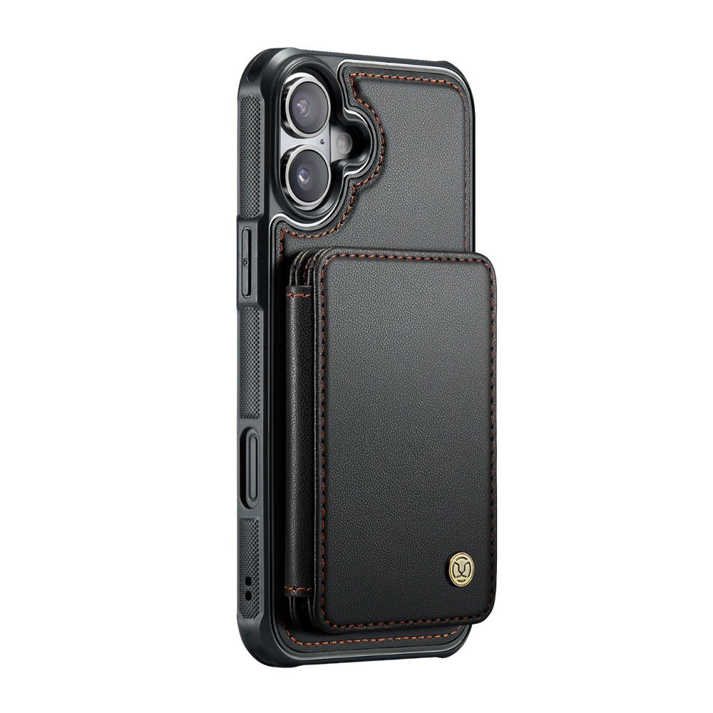 Capa Tipo Carteira Jeehood Iphone 16 Plus 6,7" Pol Preta