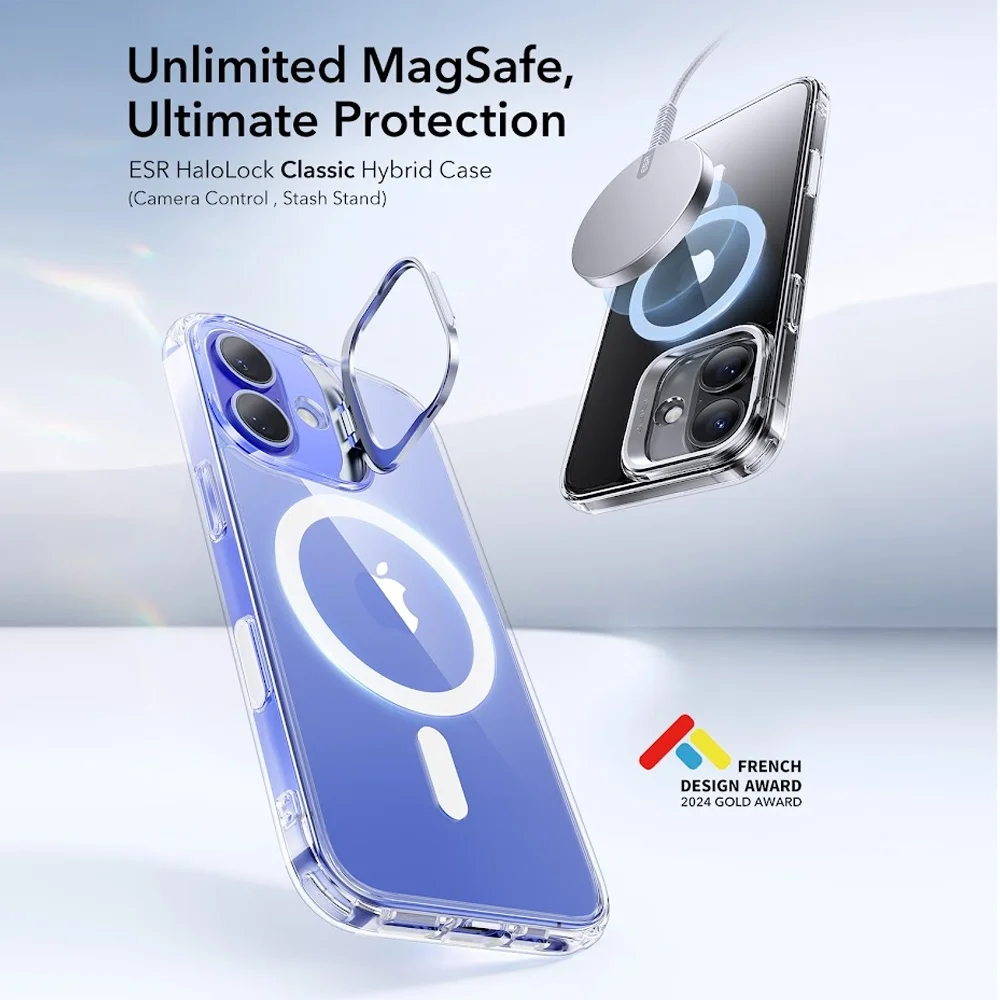 Imagem 4 de 5 do produto Capa Iphone 16 Esr Com Suporte Stash Stand Botão Câmera