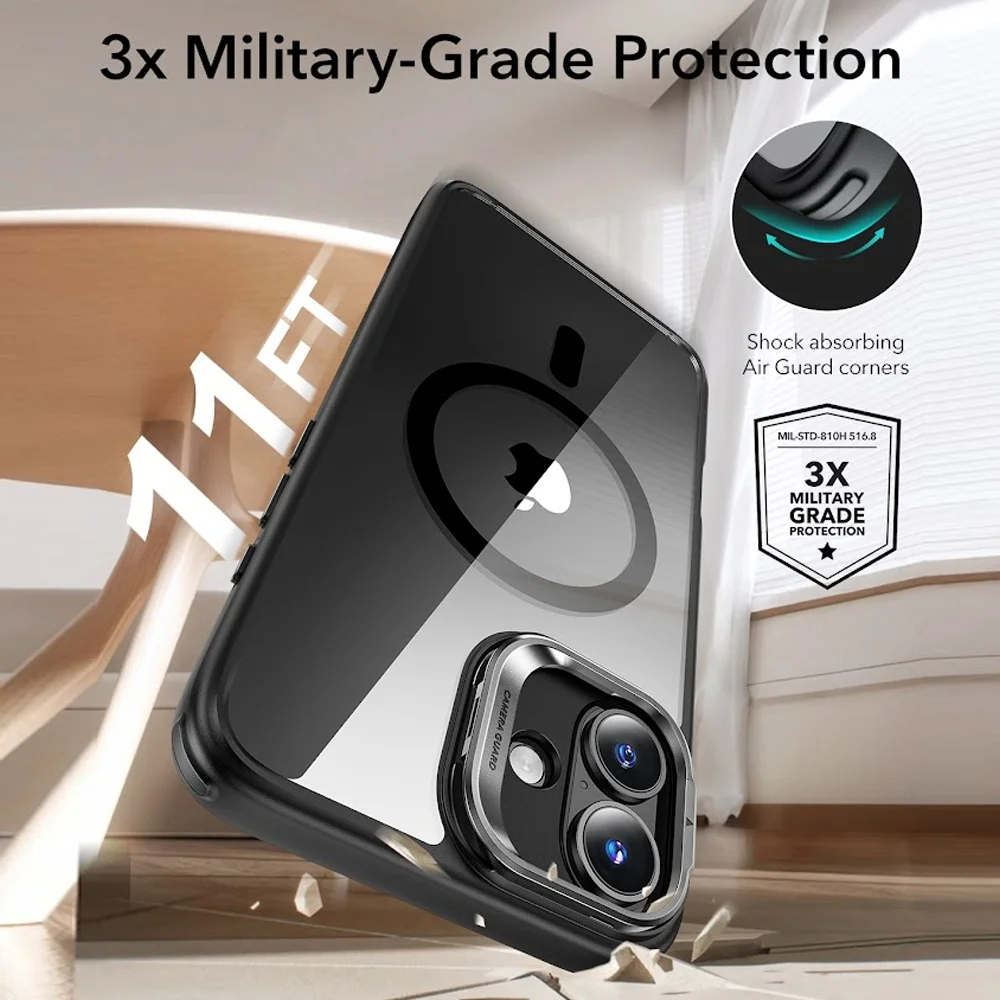 Imagem 2 de 5 do produto Capa Iphone 16 Esr Classic Com Suporte Stash Preto Clear