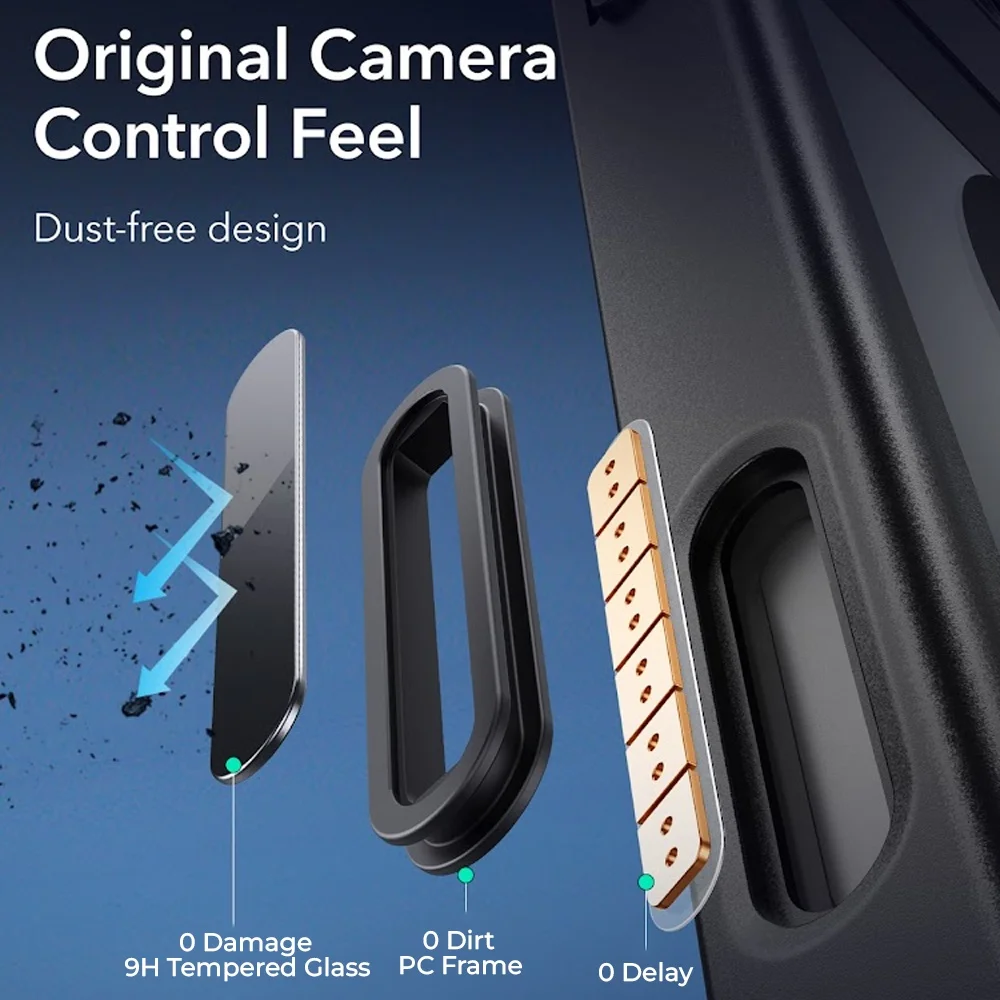 Imagem 5 de 5 do produto Capa Para Iphone 16 Pro Esr Com Botão Câmera Preto Fosco