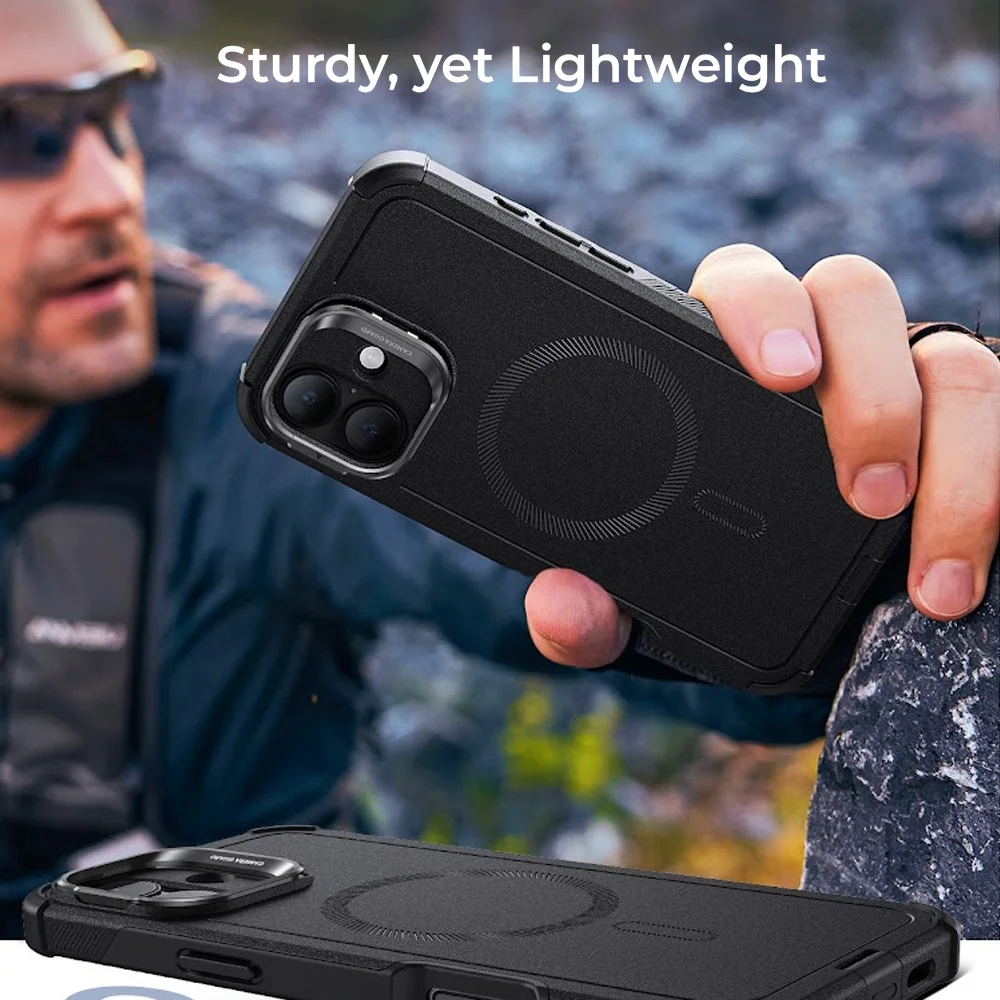 Imagem 5 de 5 do produto Capa iPhone 16 Esr Cyber Armor com Suporte Stash Preta