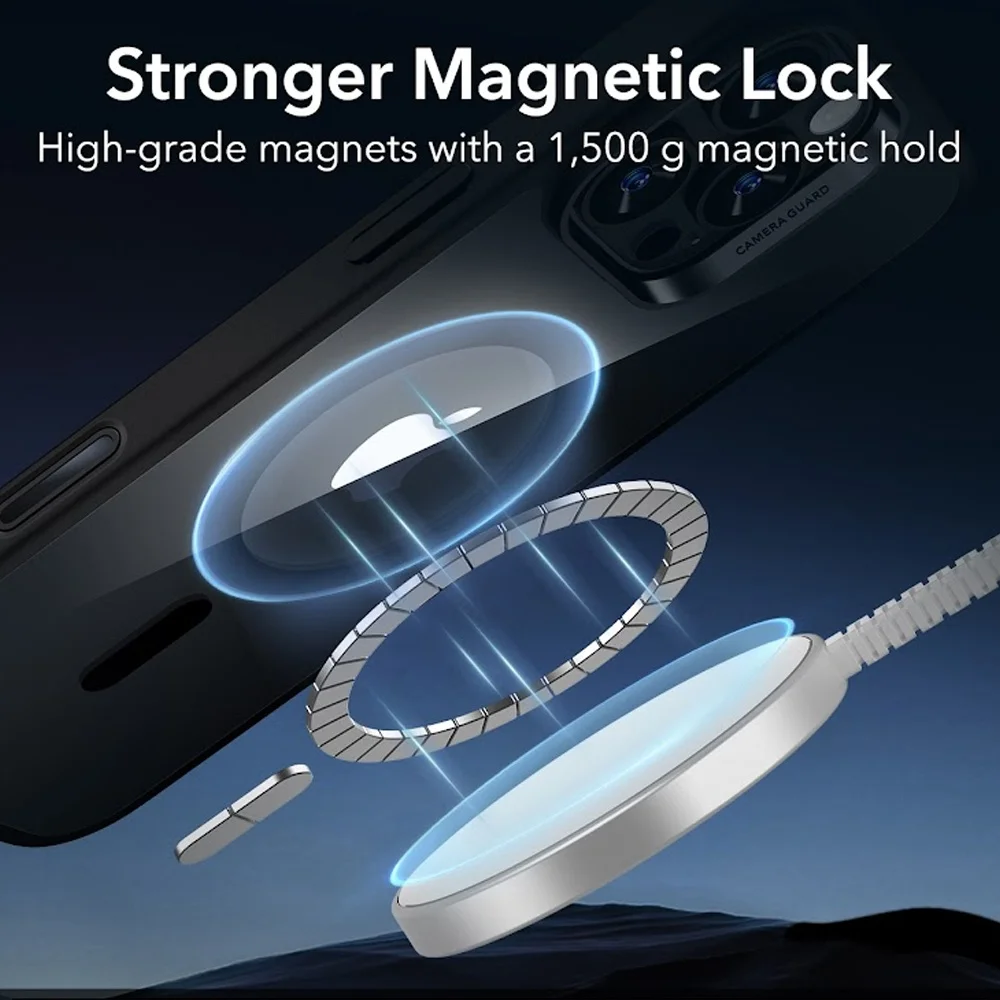 Imagem 2 de 5 do produto Capa Para Iphone 16 Pro Esr Com Botão Câmera Preto Clear