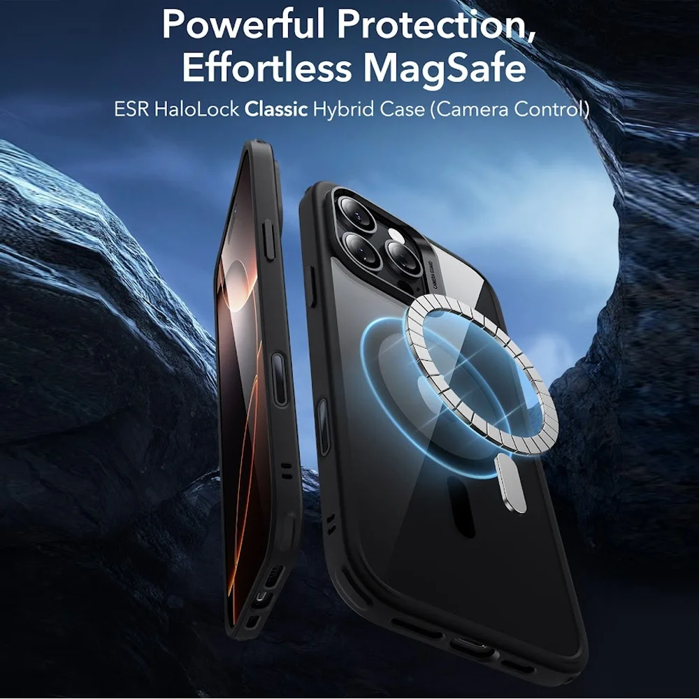 Imagem 4 de 5 do produto Capa Para Iphone 16 Pro Esr Com Botão Câmera Preto Clear