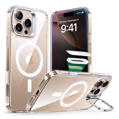 Capa Iphone 16 Pro Max Esr Com Stash Stand Botão Câmera