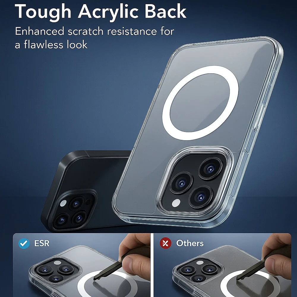 Imagem 3 de 5 do produto Capa Capinha Para Iphone 16 Pro Esr Transparente Fosco