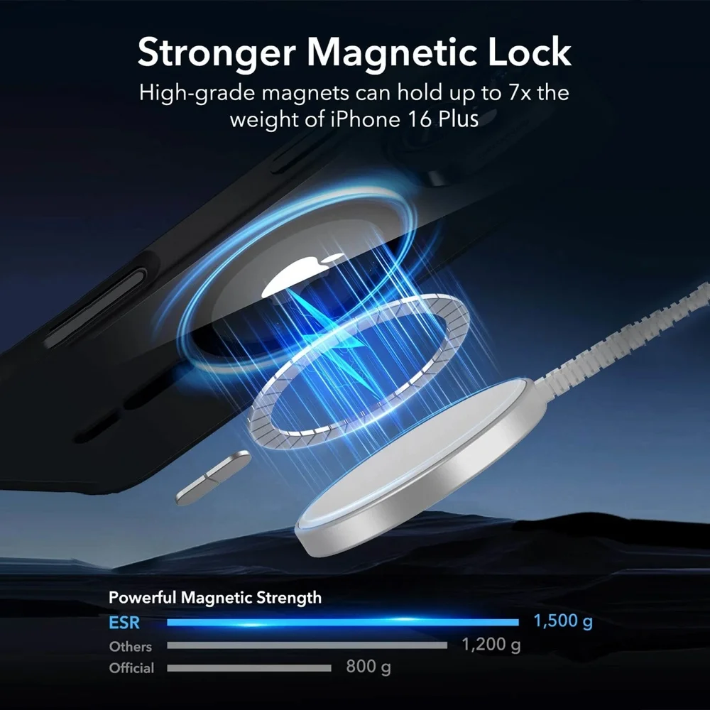 Imagem 4 de 5 do produto Capa Iphone 16 Plus Esr Classic Hybrid Preto Transparent