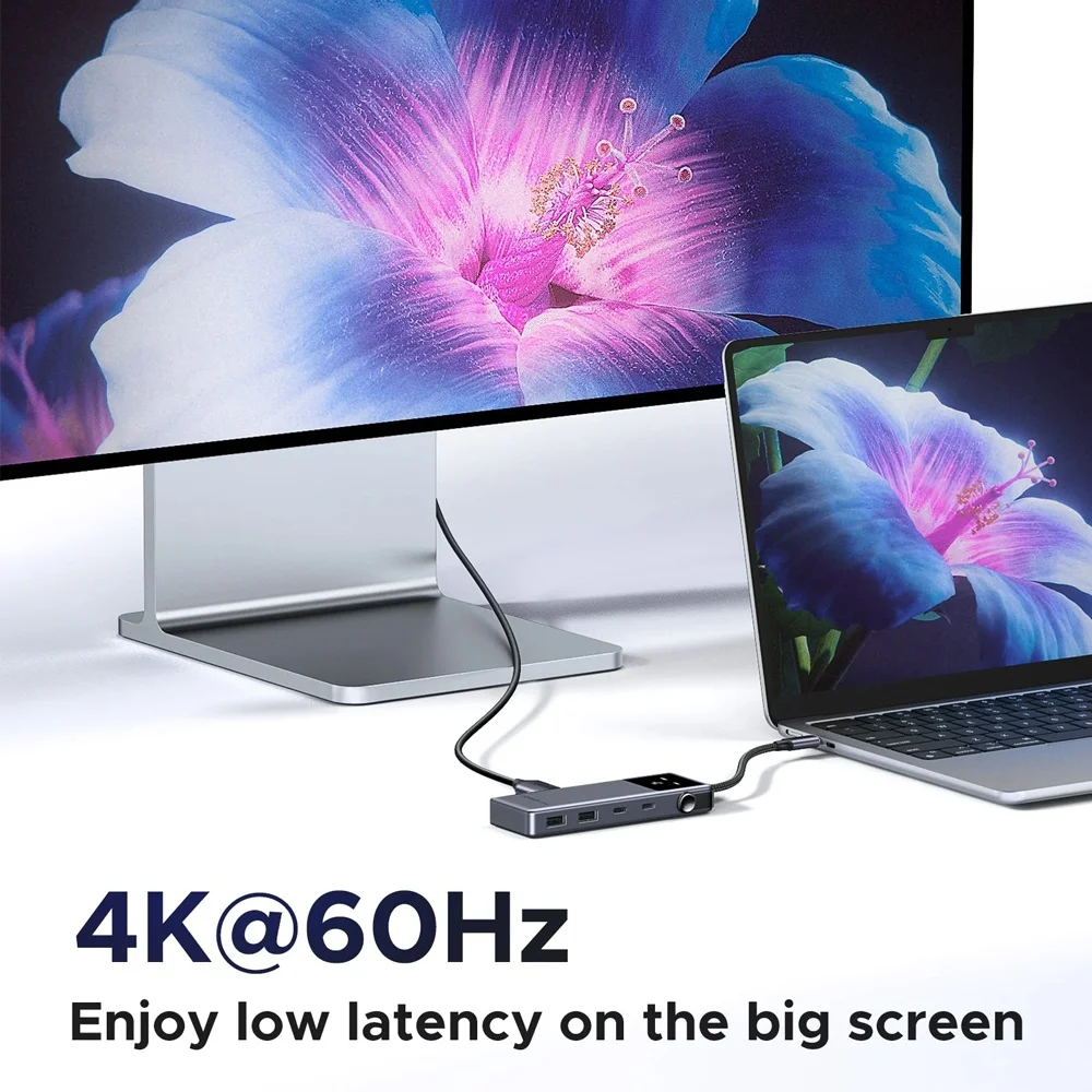 Imagem 2 de 5 do produto Hub Usb-c Uno Ugreen 6 Em 1 Pd100w HDMI 4k/60hz Preto