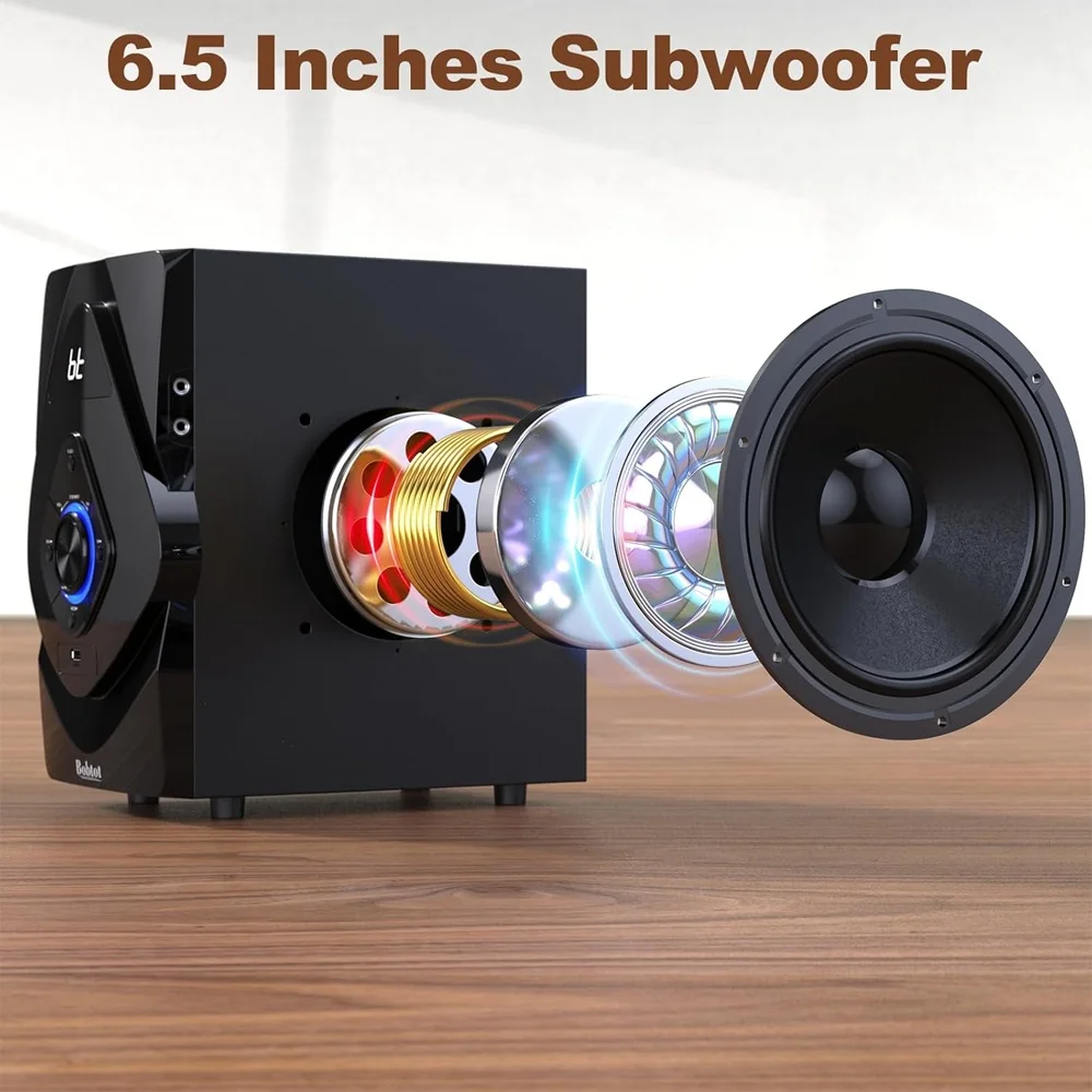 Imagem 2 de 5 do produto Sistema de Som Surround Bobtot 5.1 Home Theater 110V Preto