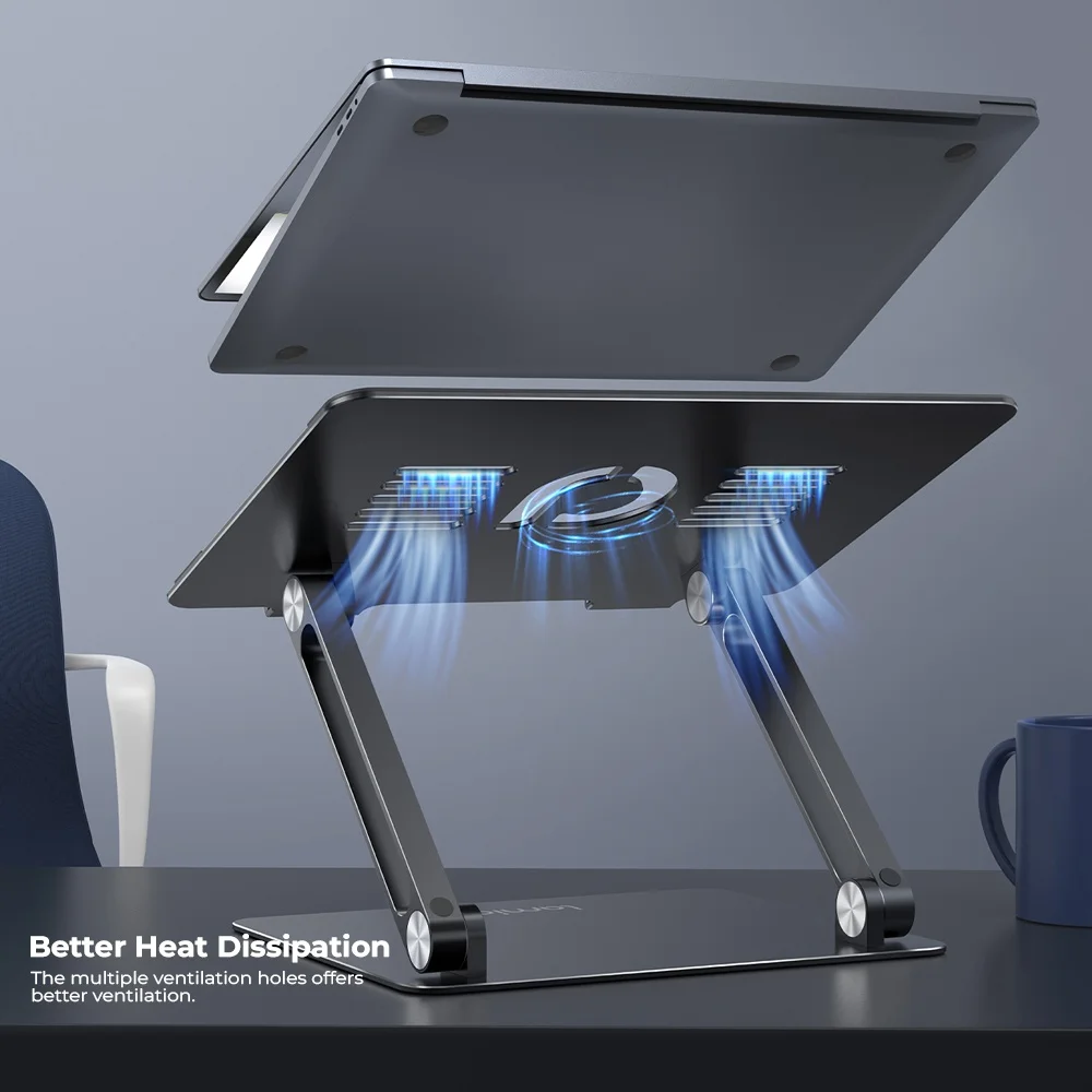 Imagem 2 de 5 do produto Suporte De Mesa Ajustável Lamicall Para Notebook Preto