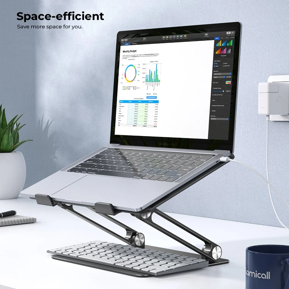 Imagem 3 de 5 do produto Suporte De Mesa Ajustável Lamicall Para Notebook Preto