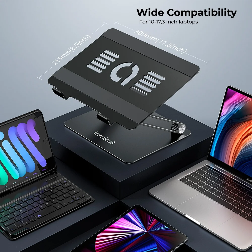 Imagem 5 de 5 do produto Suporte De Mesa Ajustável Lamicall Para Notebook Preto
