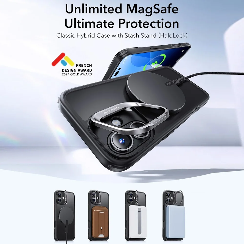 Imagem 4 de 5 do produto Capa Stash Stand + Película De Vidro Esr Para Iphone 16