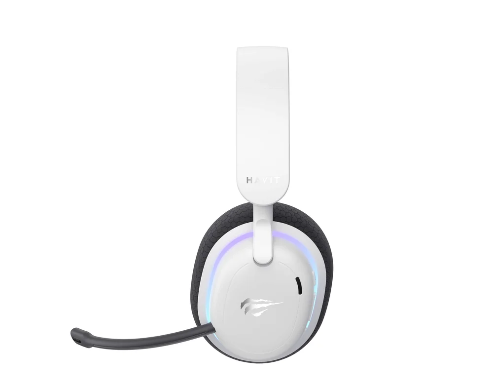 Imagem 2 de 5 do produto Fone De Ouvido Branco 3,5mm + Usb - Havit - Fuxi-h7 - Sem Fio