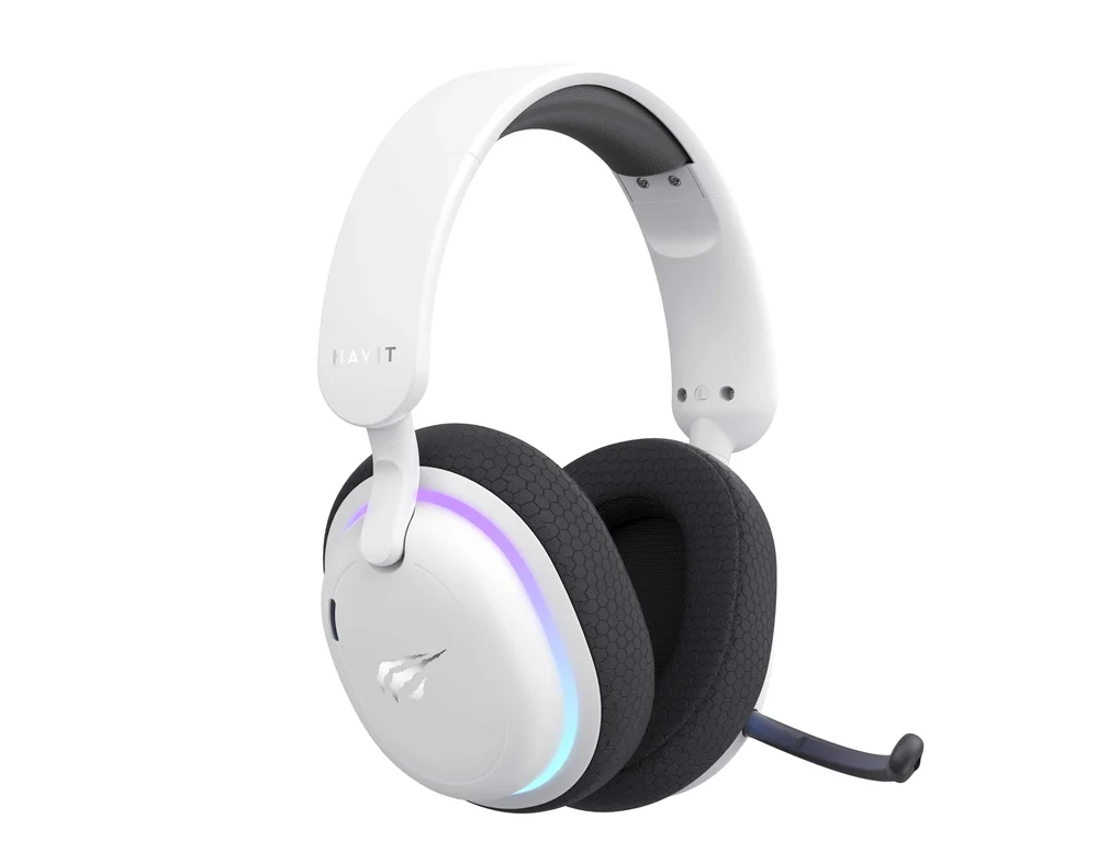 Imagem 3 de 5 do produto Fone De Ouvido Branco 3,5mm + Usb - Havit - Fuxi-h7 - Sem Fio