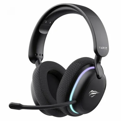 Headset Gamer Havit Fuxi-h7, Wireless, Bluetooth, RGB, Drivers De 40mm, Preto