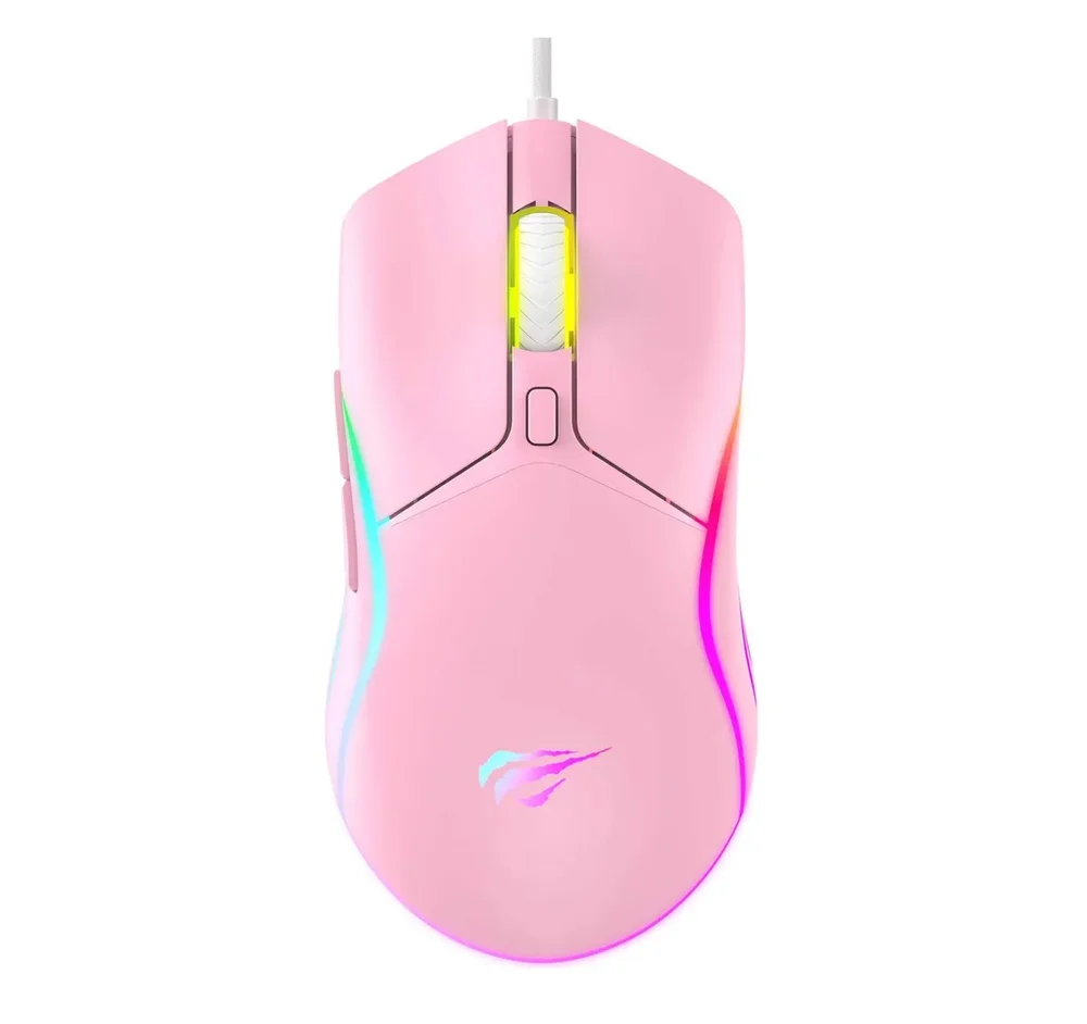 Mouse Gamer Havit Ms1029 RGB 7.200 Dpi 6 Botões Rosa Quartz Mouse Gamer Havit Ms1029 RGB 7.200 Dpi 6 Botões Rosa Quartz