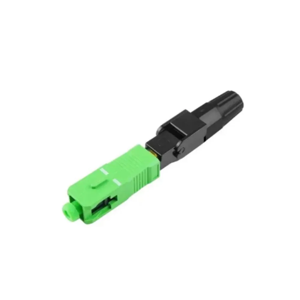 Imagem 3 de 4 do produto Kit 100 Conector Optico Rapido Fibra Optica Verde Sc Apc