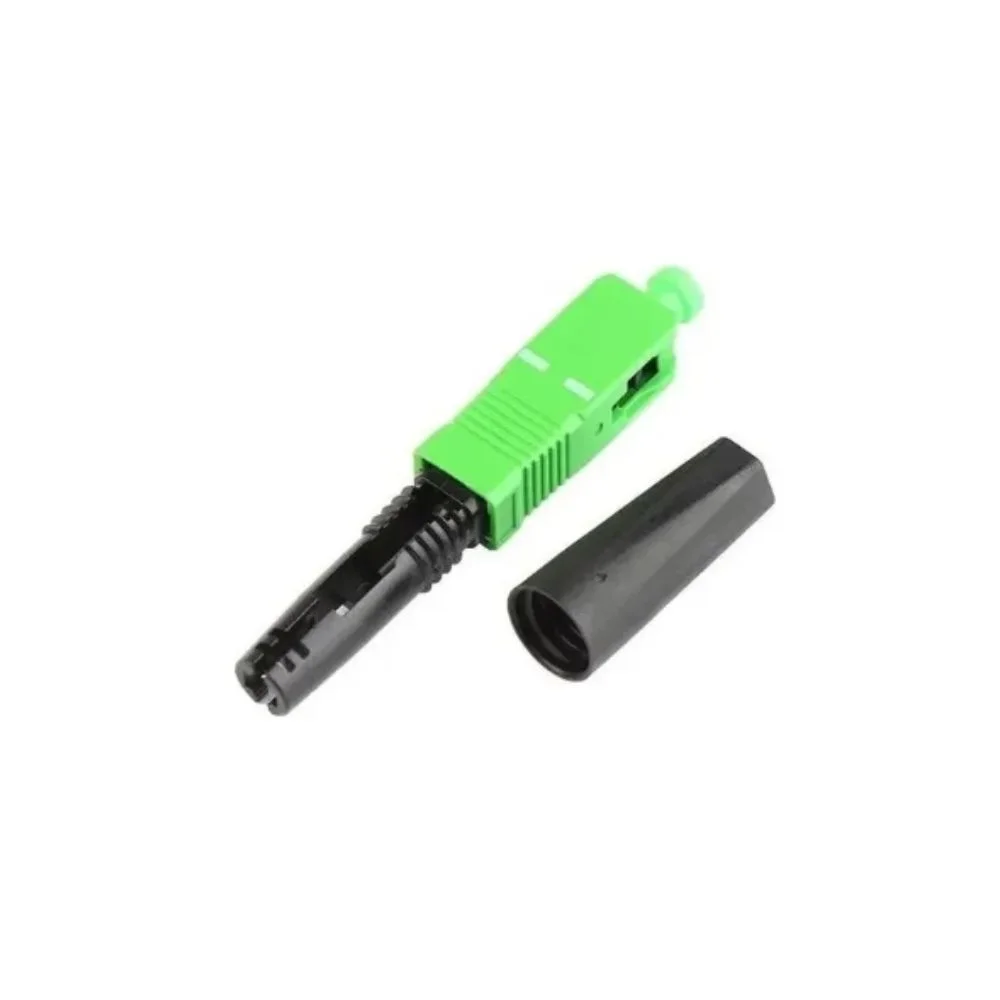 Imagem 4 de 4 do produto Kit 100 Conector Optico Rapido Fibra Optica Verde Sc Apc