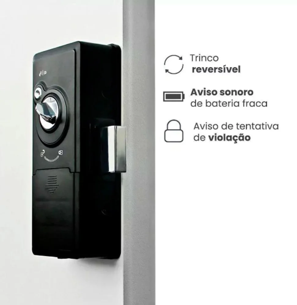 Imagem 4 de 5 do produto Fechadura Digital Eletrônica Smart Lock Papaiz Sl140