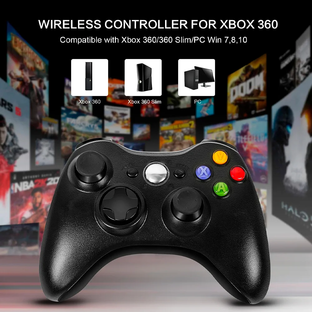 Imagem 4 de 5 do produto Controle Compatível Com XBOX 360 Sem Fio Joystick Wireless