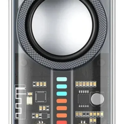 Caixa Tws Transparente K07 LED Preta 12w
