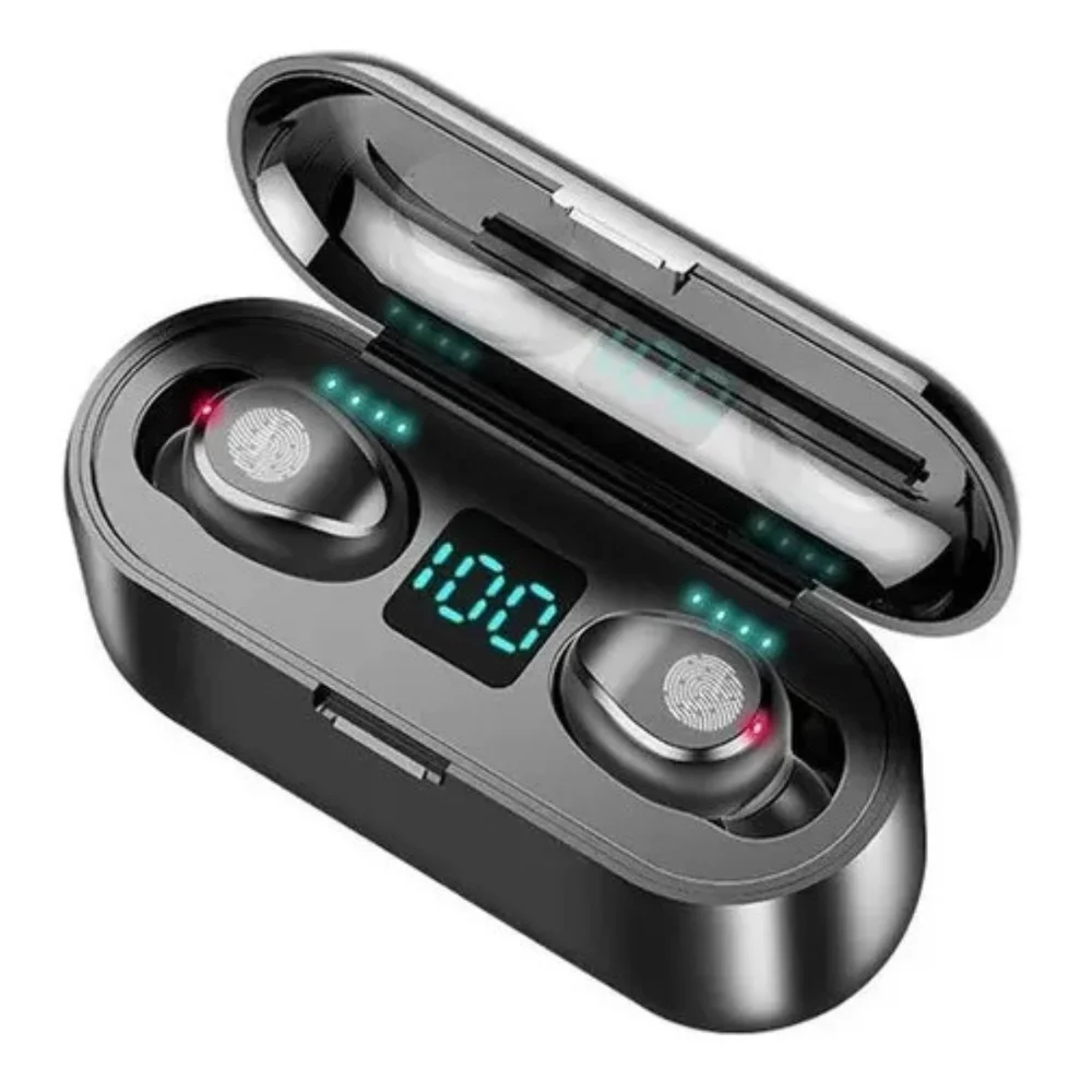 Imagem 2 de 4 do produto Fone De Ouvido Bluetooth Tws F9 À Prova Dágua E Powerbank