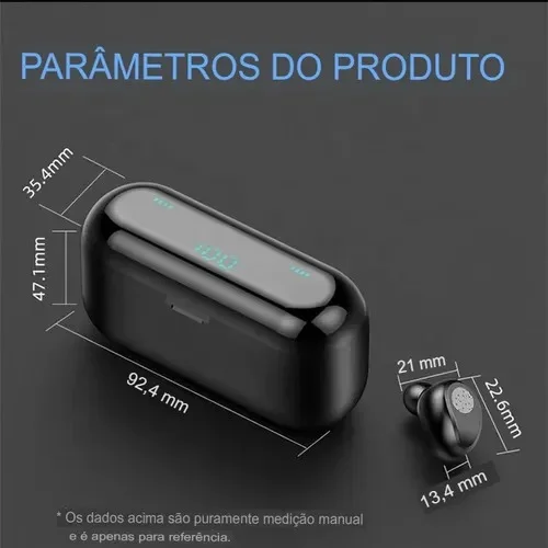 Imagem 3 de 4 do produto Fone De Ouvido Bluetooth Tws F9 À Prova Dágua E Powerbank