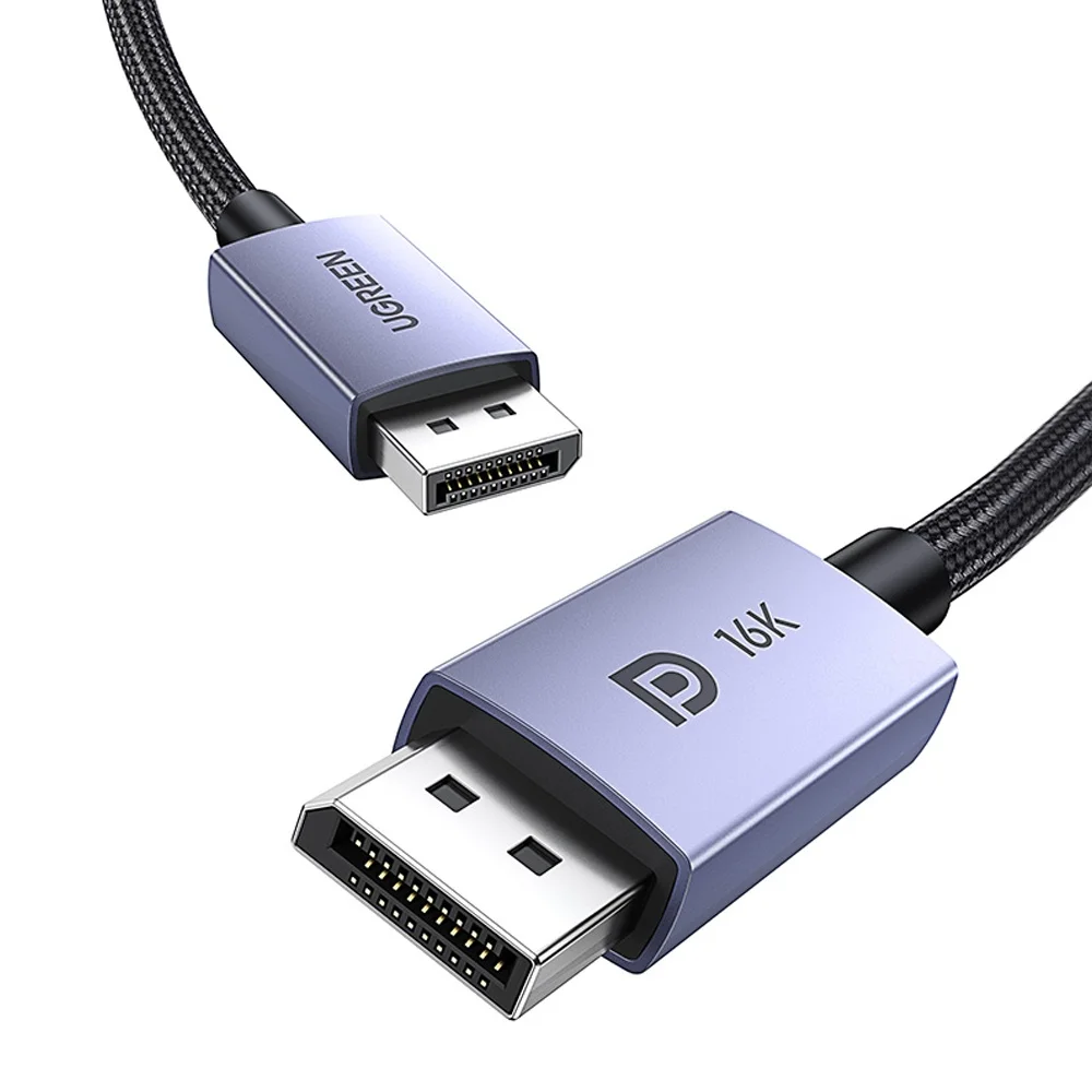 Imagem 2 de 5 do produto Cabo Displayport 2.1 Ugreen Macho 16-30hz 2metros Preto