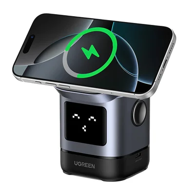 Carregador Magnético Sem Fio Ugreen 2in1 Máx. 15w Preto