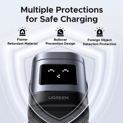 Carregador Magnético Sem Fio Ugreen 2in1 Máx. 15w Preto — foto 3