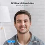 Webcam UGREEN 2K 30FPS Autofoco USB Microfone PC Preta