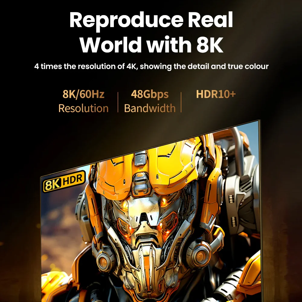 Imagem 5 de 5 do produto Cabo Hdmi 2.1 Ugreen Macho/Macho 8K60Hz 2Metros Cinza